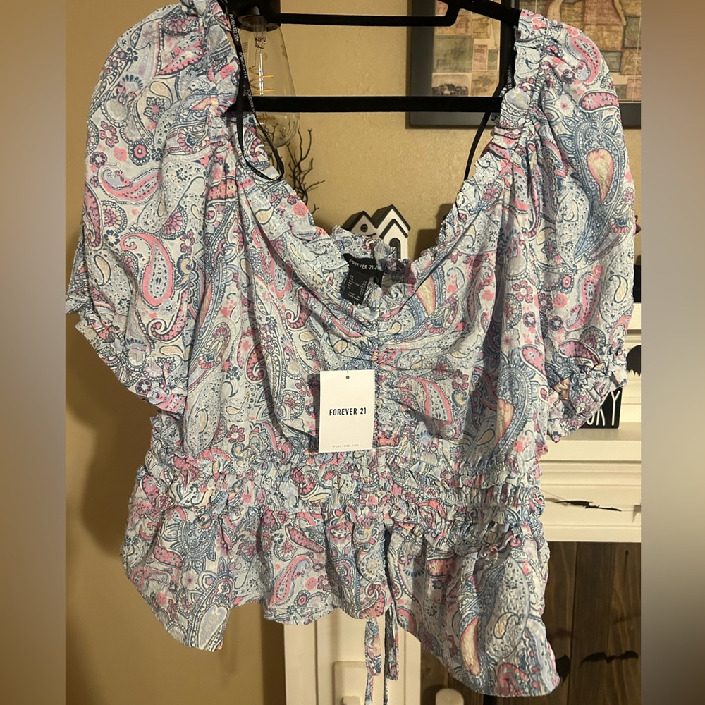 Plus Size Forever 21 Cropped Blouse.